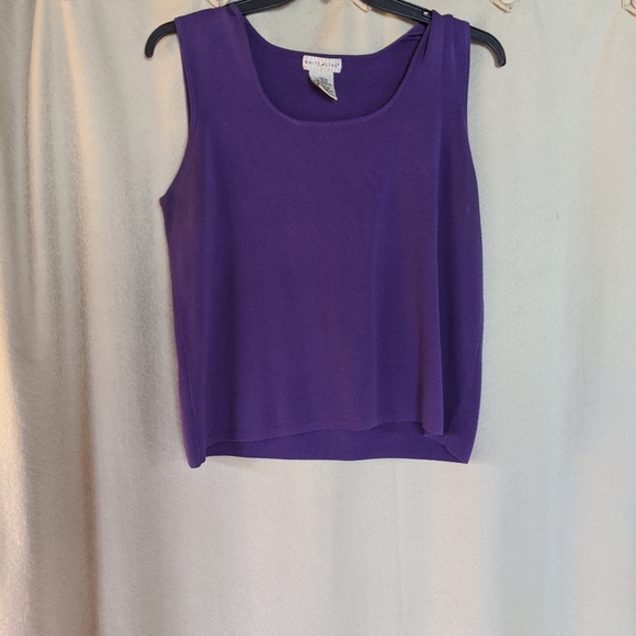 White Stag Purple Knit Sleeveless Shell - Picture 1 of 2